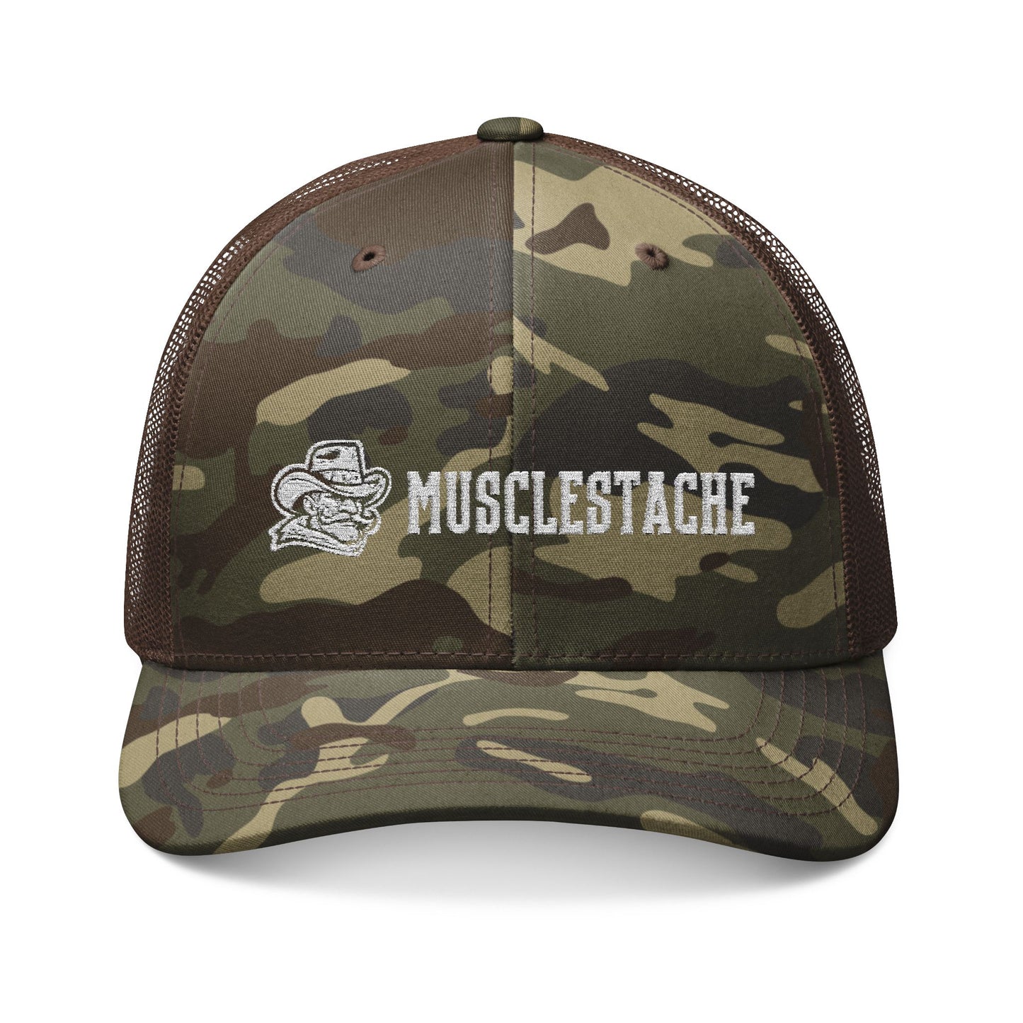 Camouflage Cowboy Cap - White Font