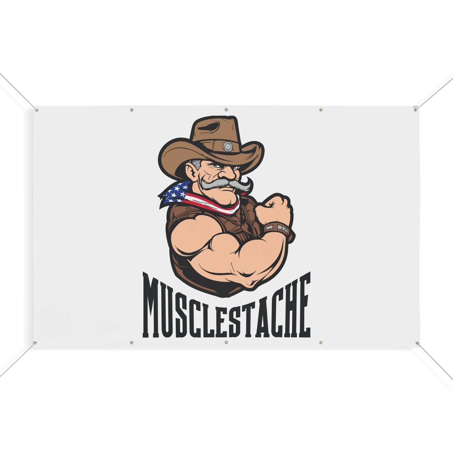 Musclestache Matte Banner