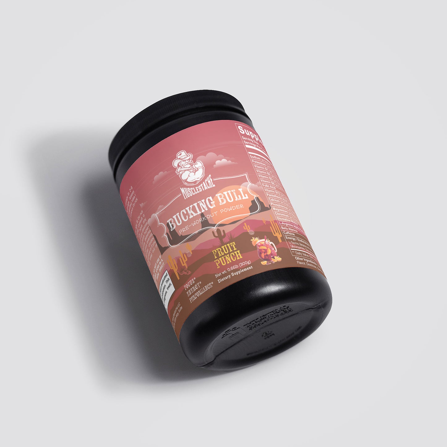 BUCKING BULL PRE-WORKOUT POWDER (FRUIT PUNCH)