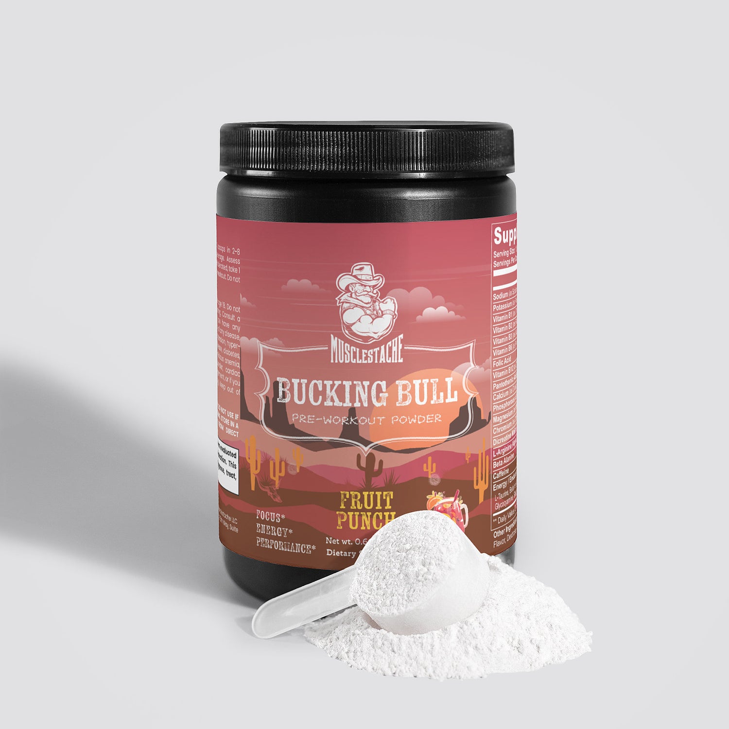 BUCKING BULL PRE-WORKOUT POWDER (FRUIT PUNCH)