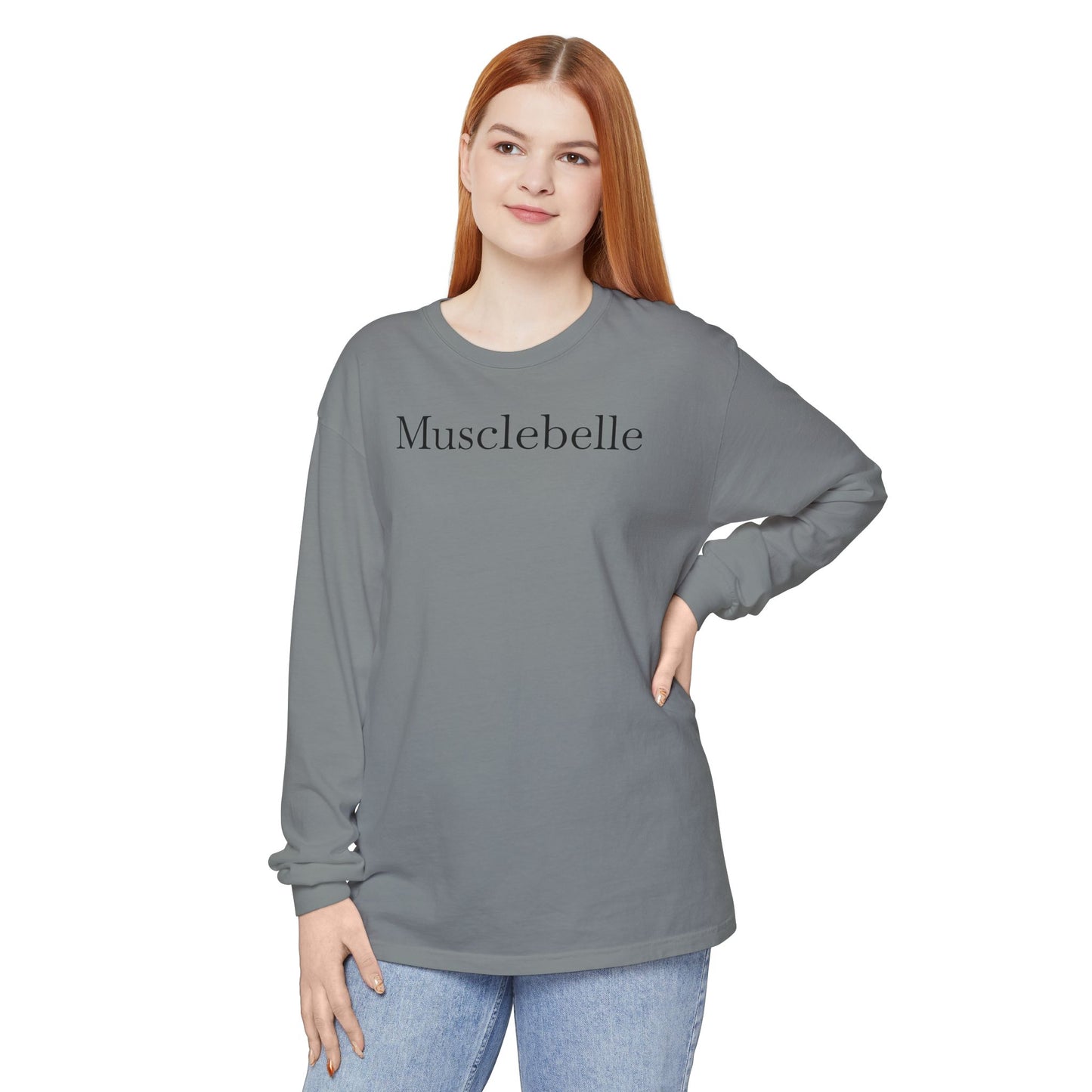 Musclebelle Long Sleeve T-Shirt - Bold Graphic Workout Tee