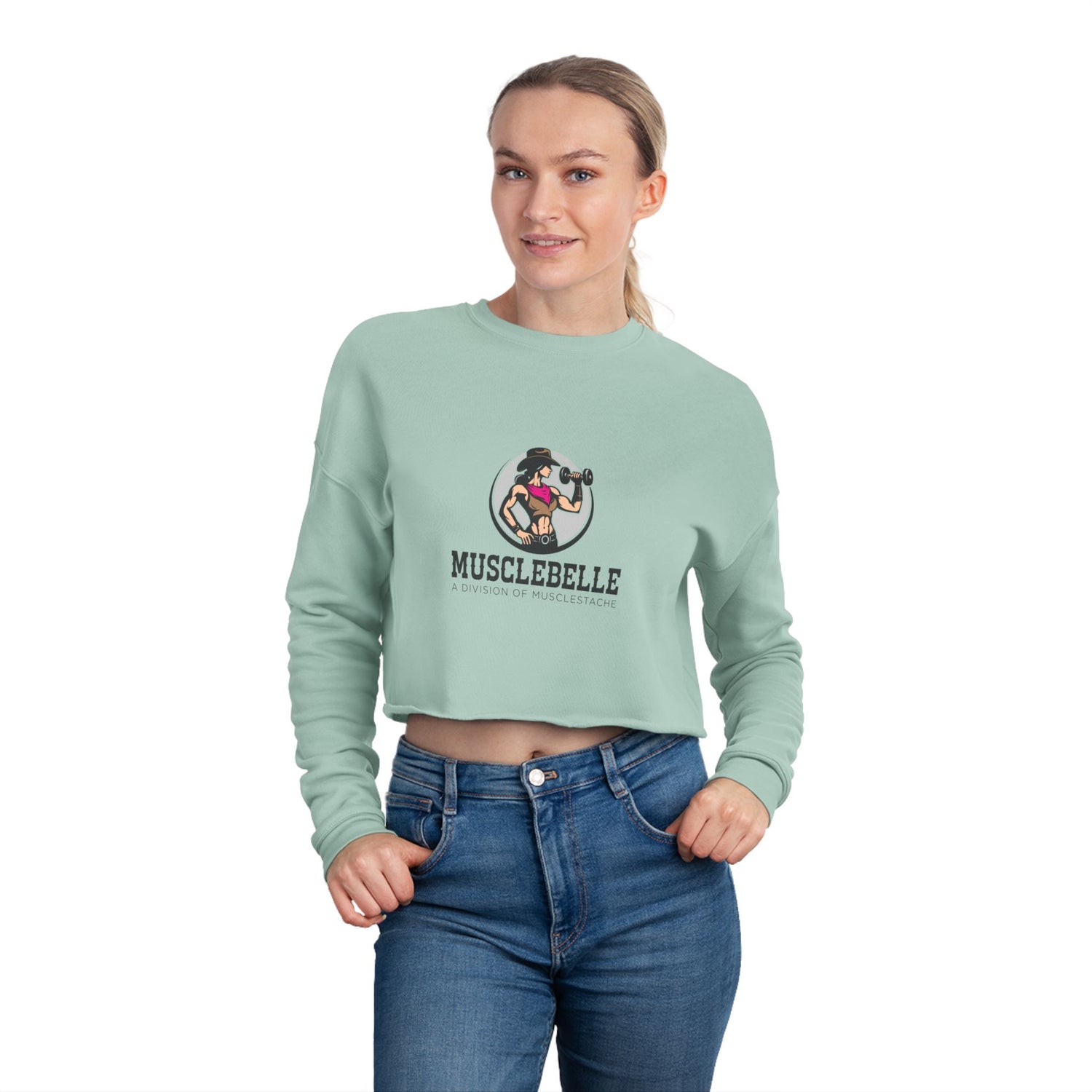 Musclebelle Women's Cropped Sweatshirt - Stylish Activewear for Fitness Lovers