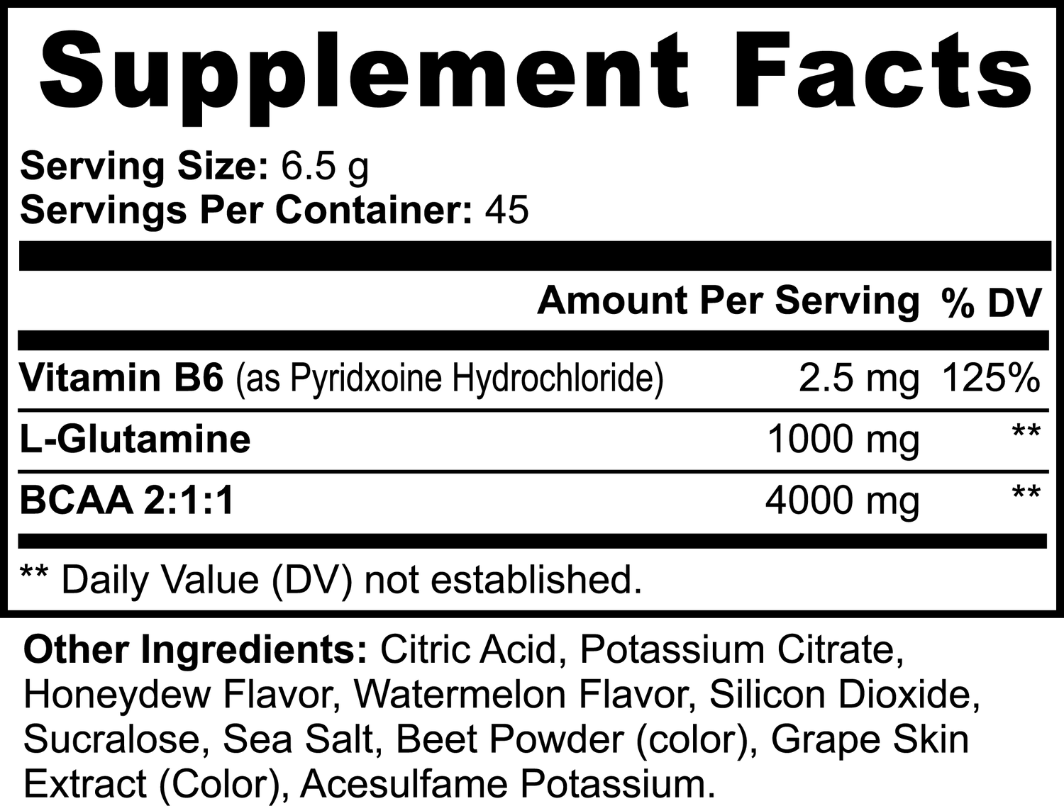 BCAA (HONEYDEW/WATERMELON)