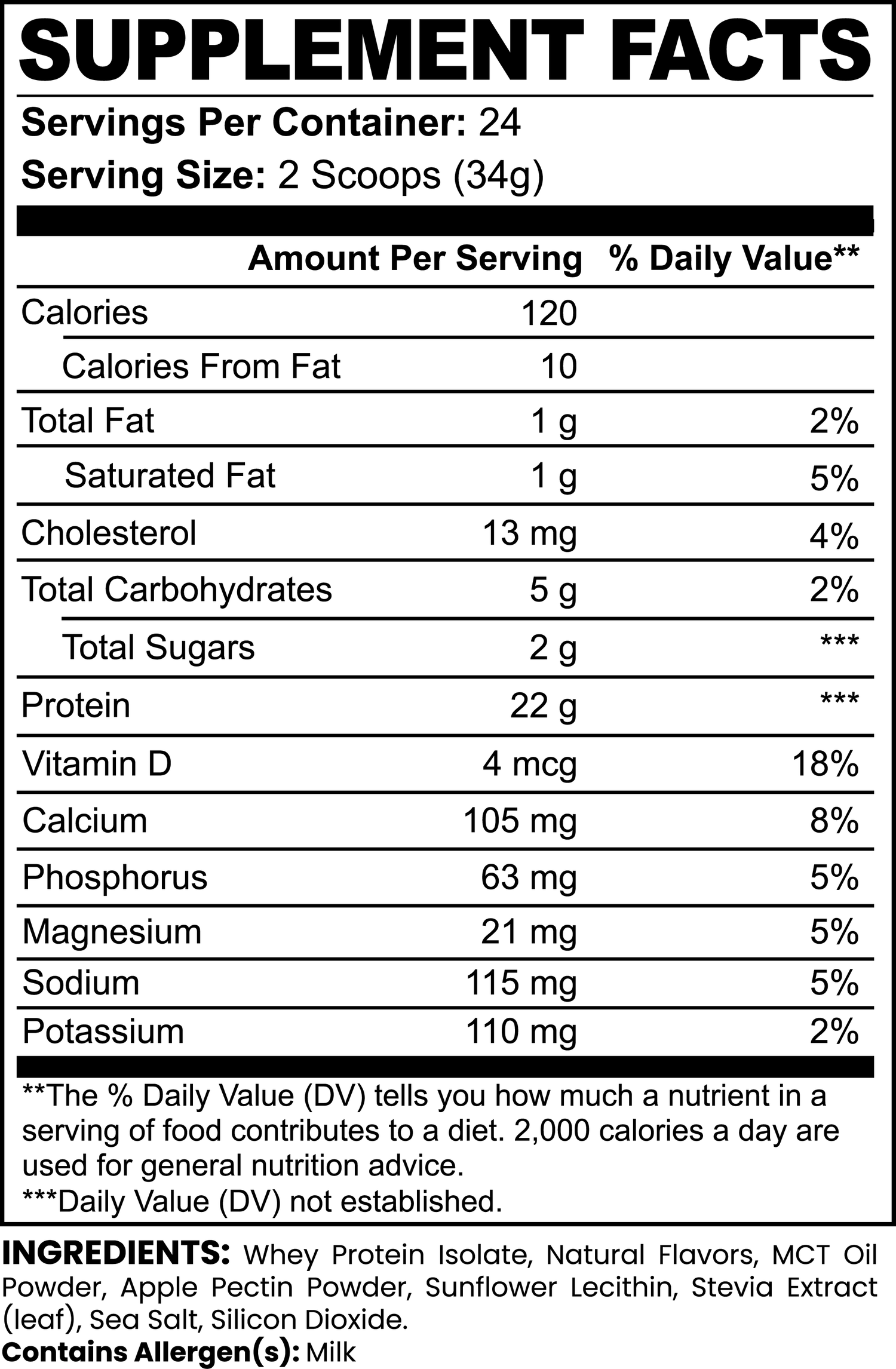 ADVANCED CHUCK WAGON 100% WHEY PROTEIN ISOLATE (VANILLA)