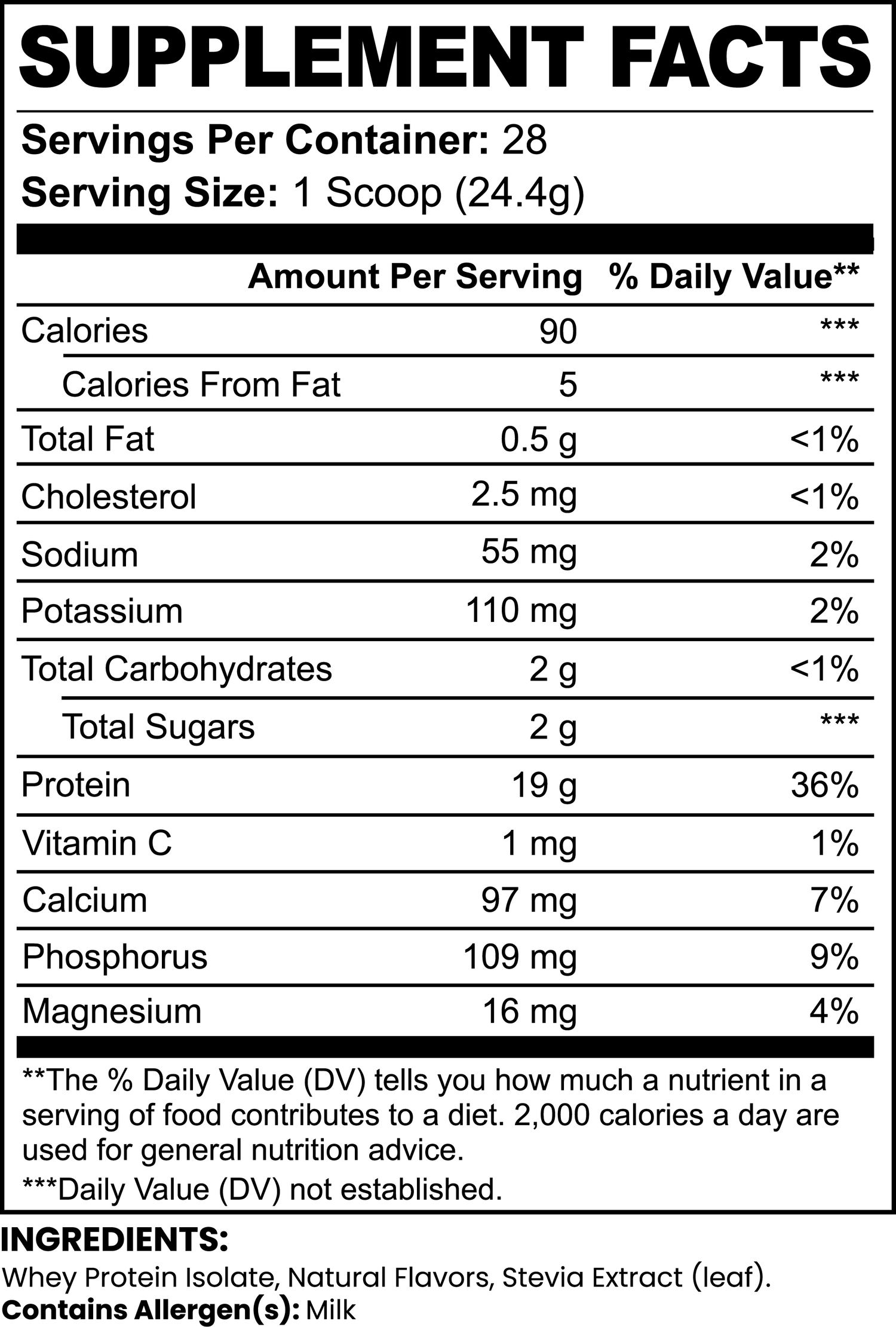 PURE3 CHUCK WAGON 100% Whey Protein Isolate (Vanilla)