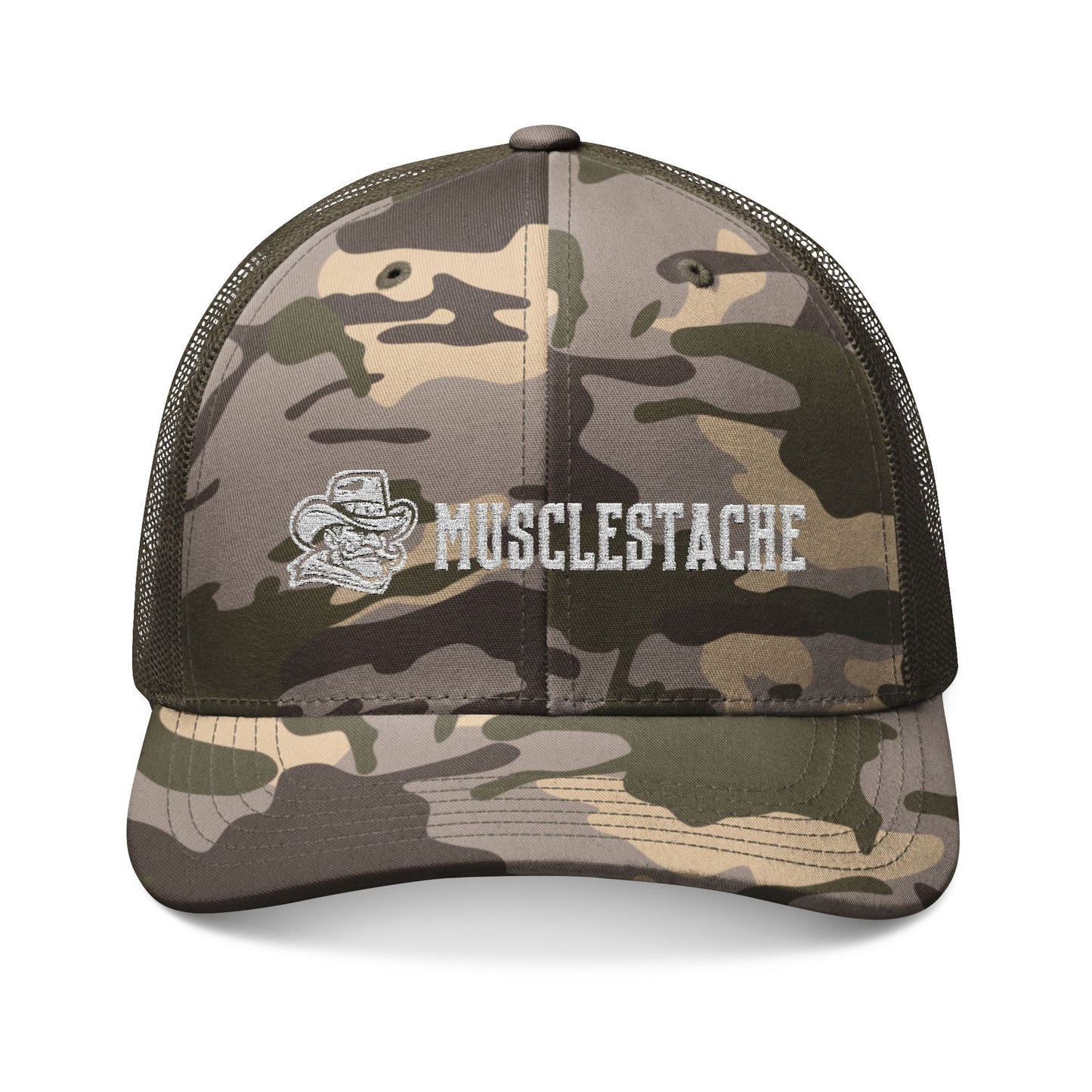 Camouflage Cowboy Cap - White Font