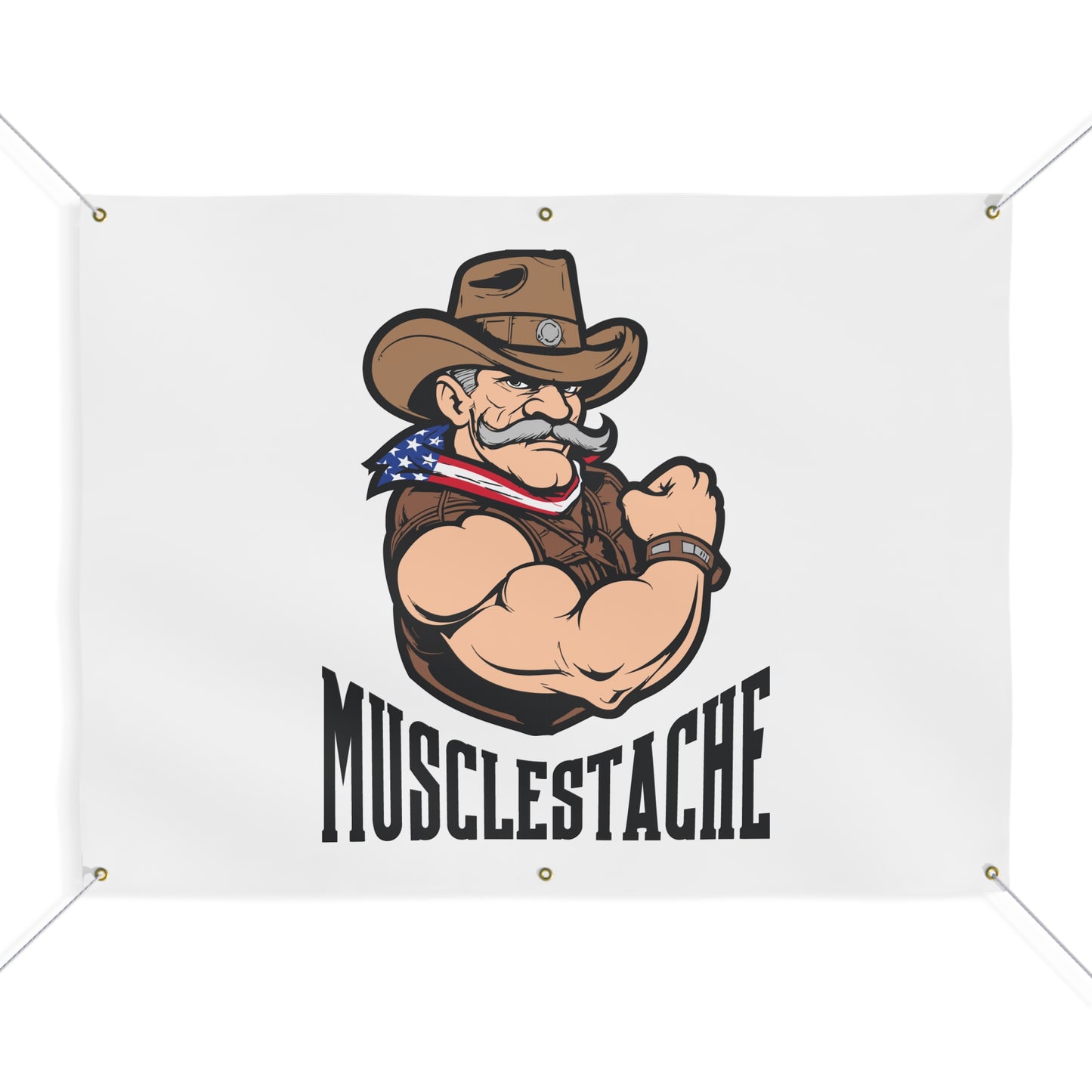 Musclestache Matte Banner