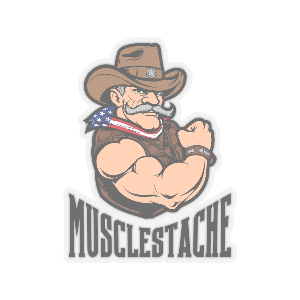 Peel and Stick Musclestache Stickers