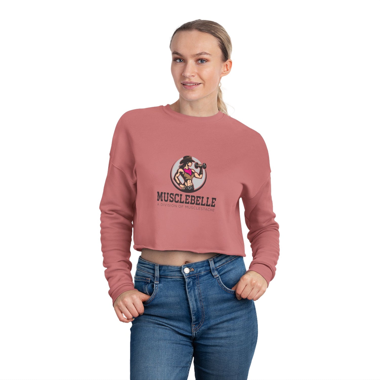 Musclebelle Women's Cropped Sweatshirt - Stylish Activewear for Fitness Lovers