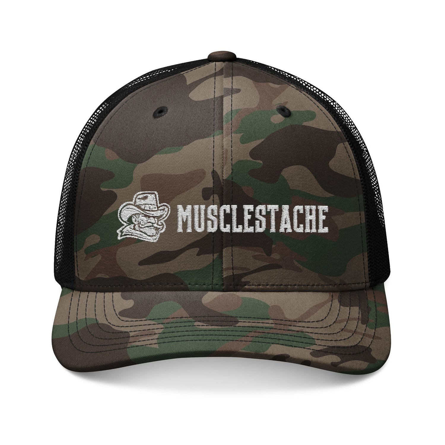 Camouflage Cowboy Cap - White Font