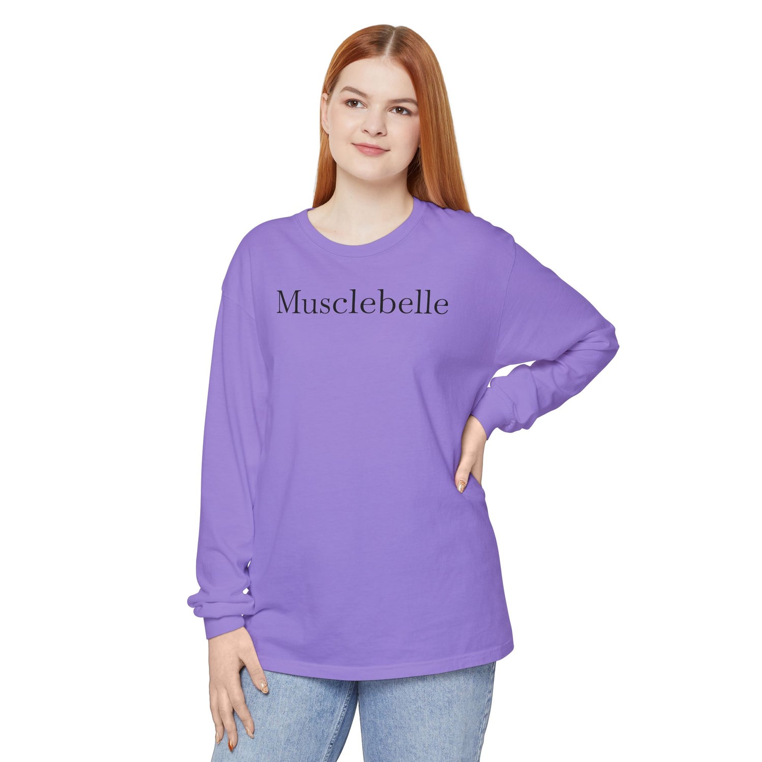 Musclebelle Long Sleeve T-Shirt - Bold Graphic Workout Tee