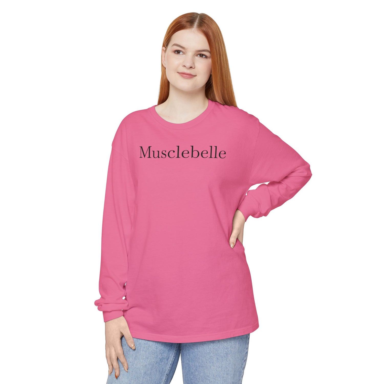 Musclebelle Long Sleeve T-Shirt - Bold Graphic Workout Tee