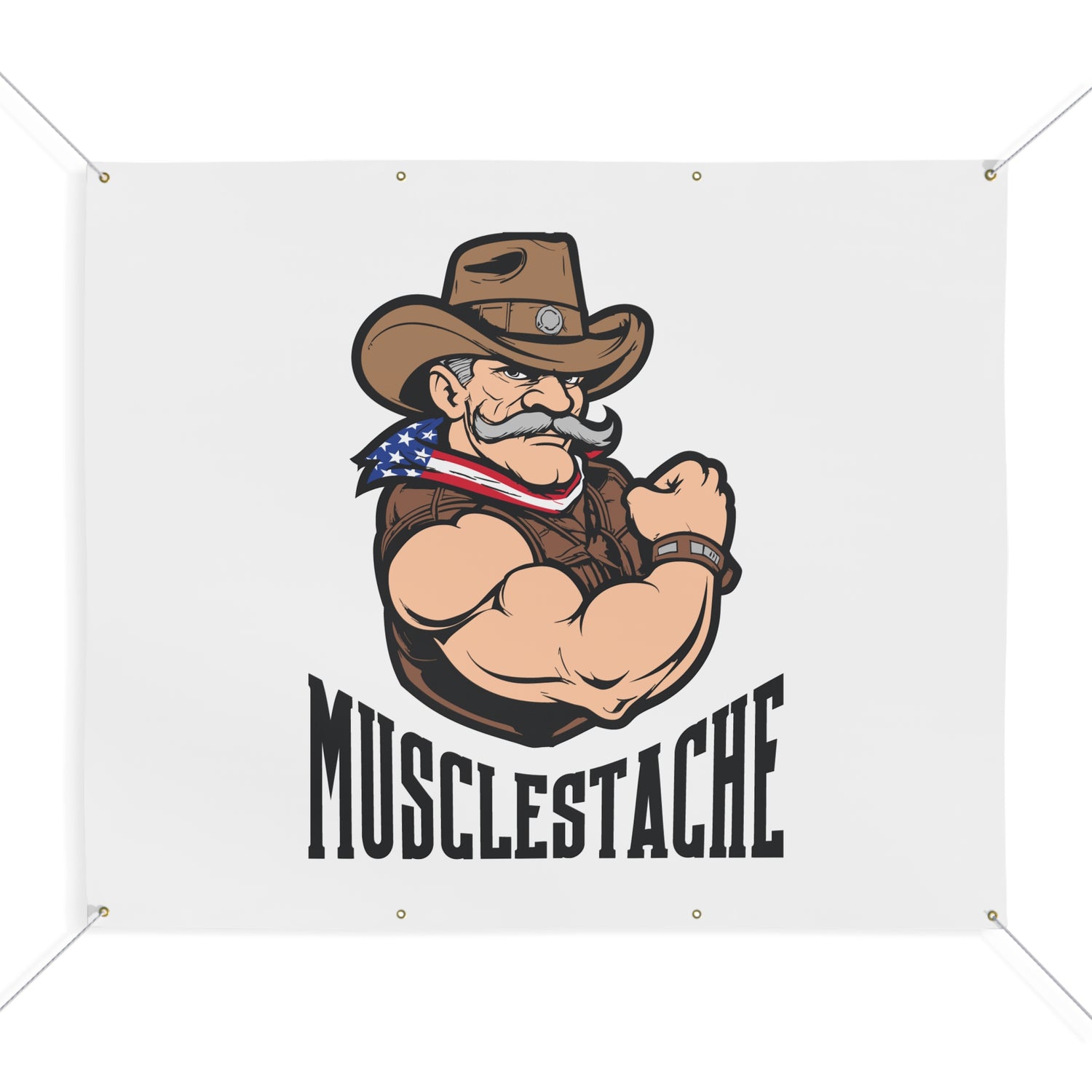 Musclestache Matte Banner