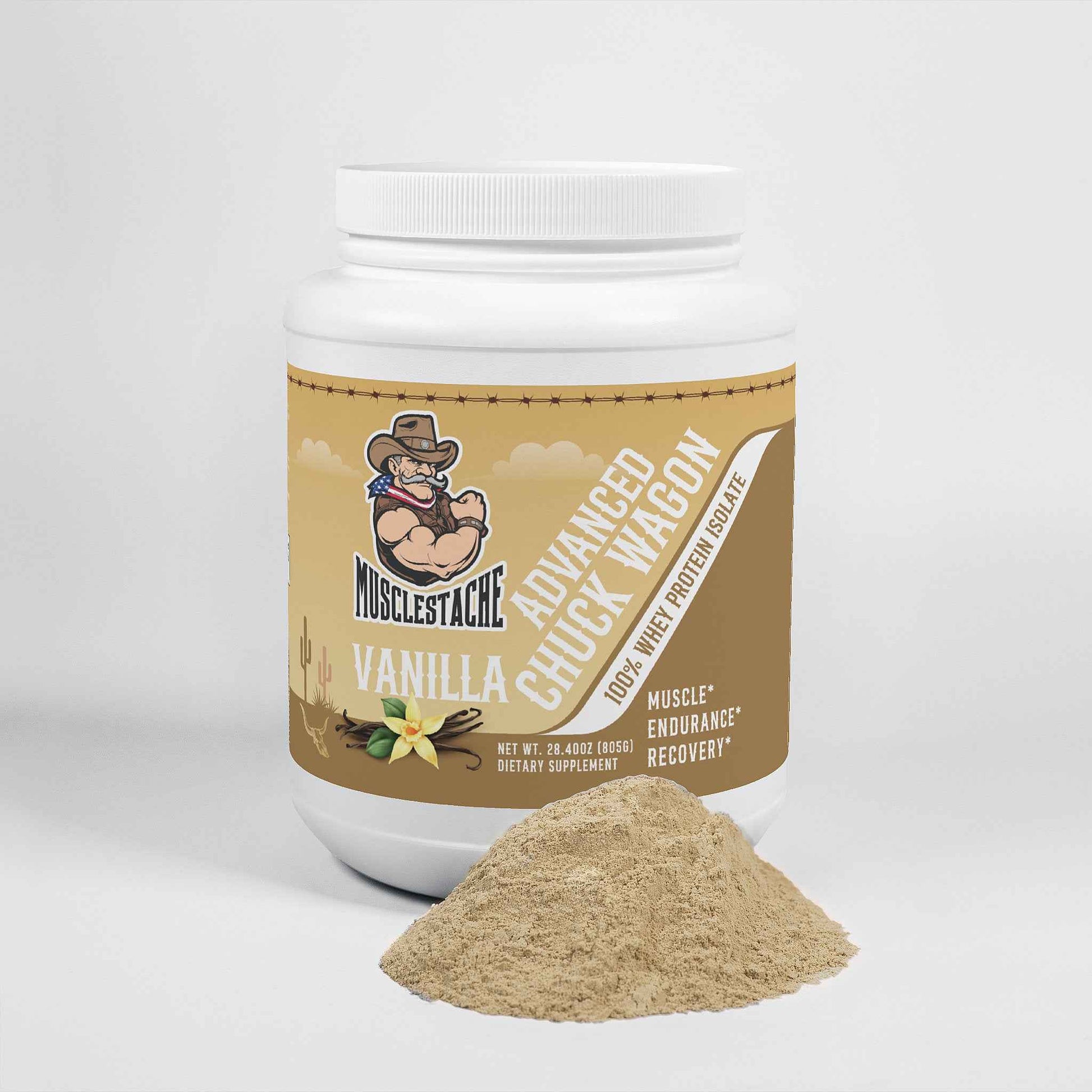 ADVANCED CHUCK WAGON Whey Protein Isolate 100% (Vanilla Flavor) - Musclestache