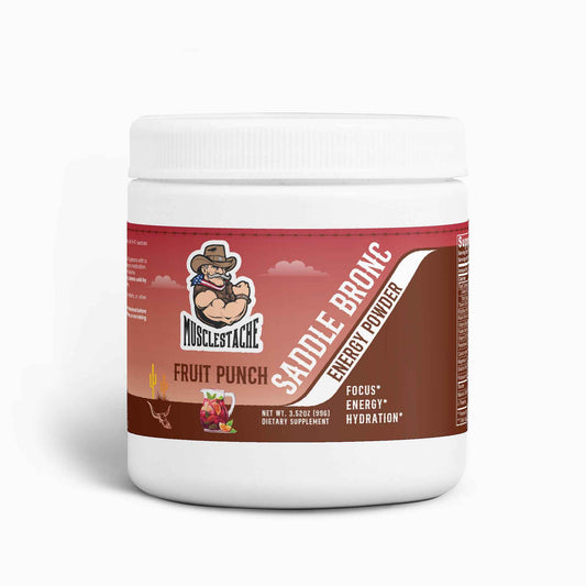 Saddle Bronc Energy Powder Fruit Punch - Boost Your Energy with This Delicious Energy Powder - Musclestache